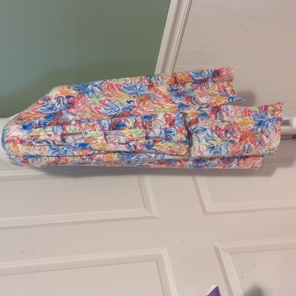 Lulu B Swim Pool Beach Cover Up Top Semi Sheer Colorful Lightweight XL - Picture 6 of 10